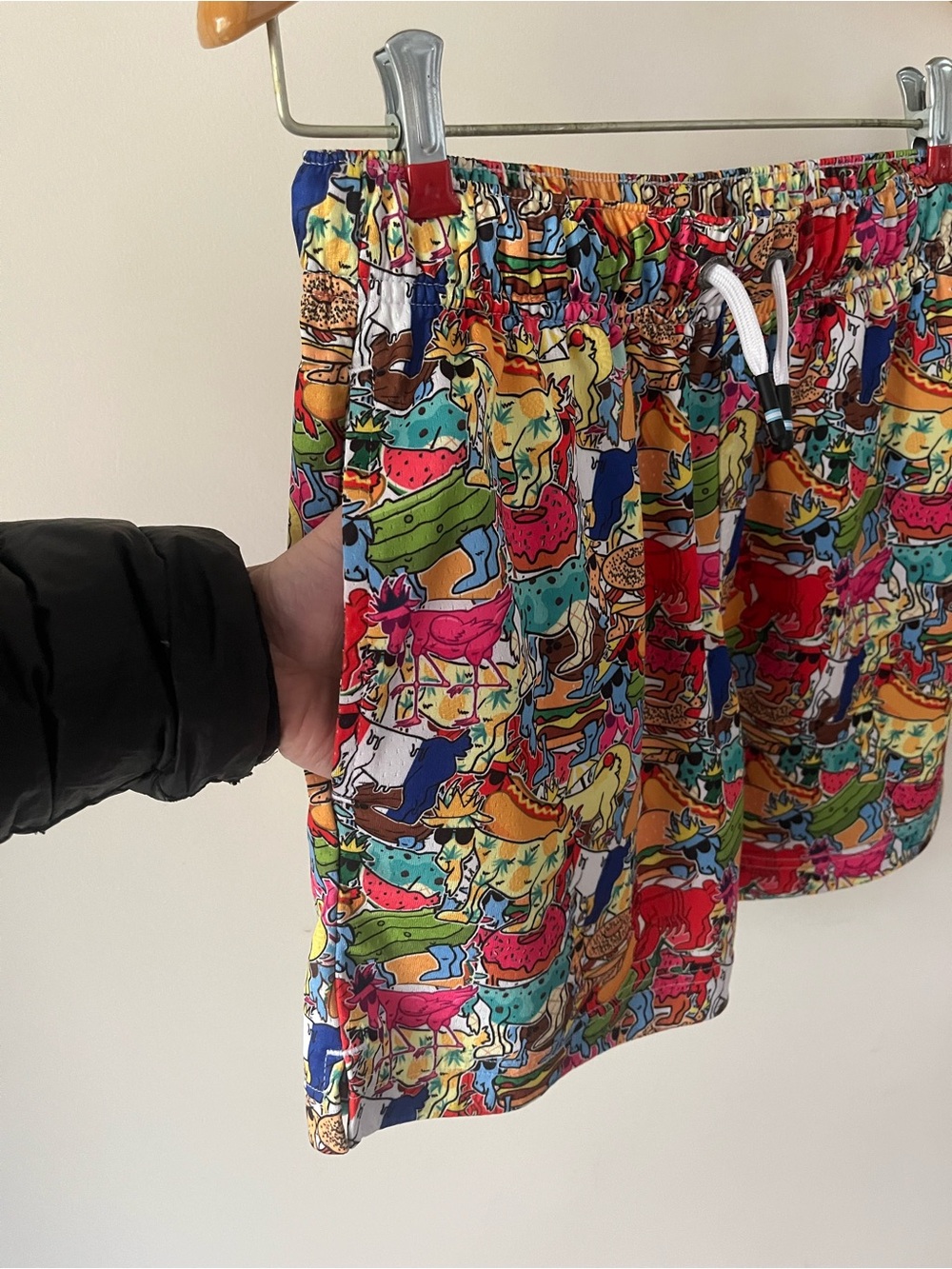 GOAT USA Food Print Mesh Athletic Shorts Boys YXL Novelty Donut Pickle Bagel - Picture 11 of 14